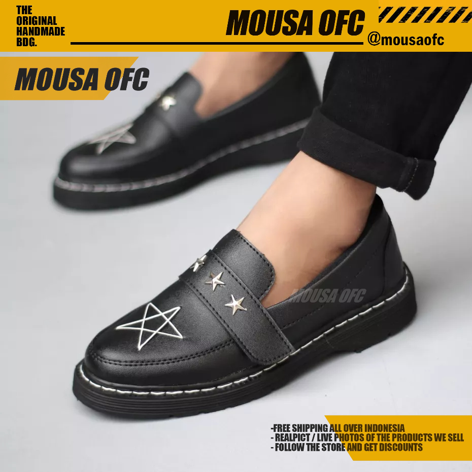 Sepatu Loafers Docmart Pantofel Formal BIntang Pria