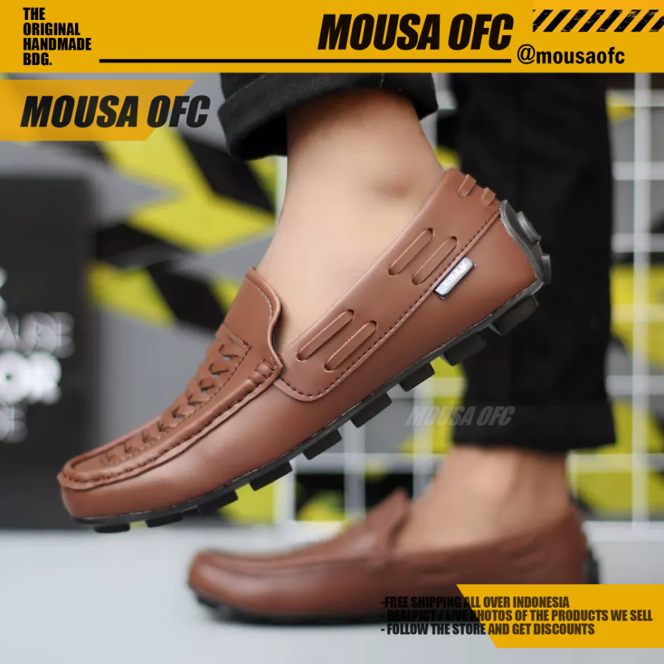 Sepatu Casual Formal Slop Kulit Pu Kerja Pria