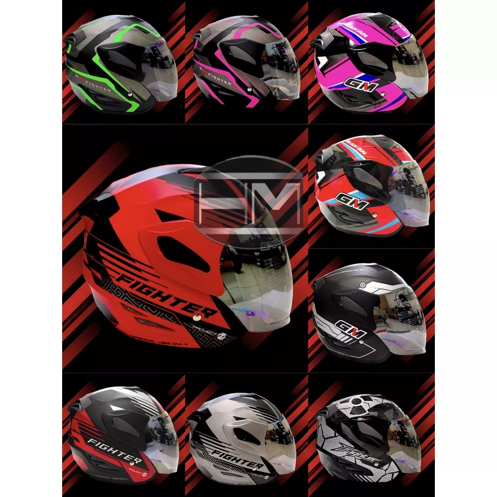 HELM GM FIGHTER SERIES GV2 VARIASI