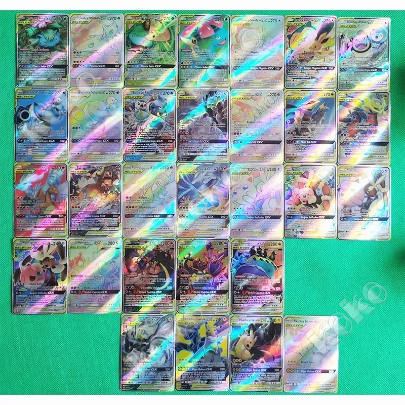 【Penjual Lokal】100PCS Kartu Pokemon VMAX Bersinar TAKARA TOMY Kartu Permainan TAG TIM Pertempuran Carte Trading Card permainan kartu