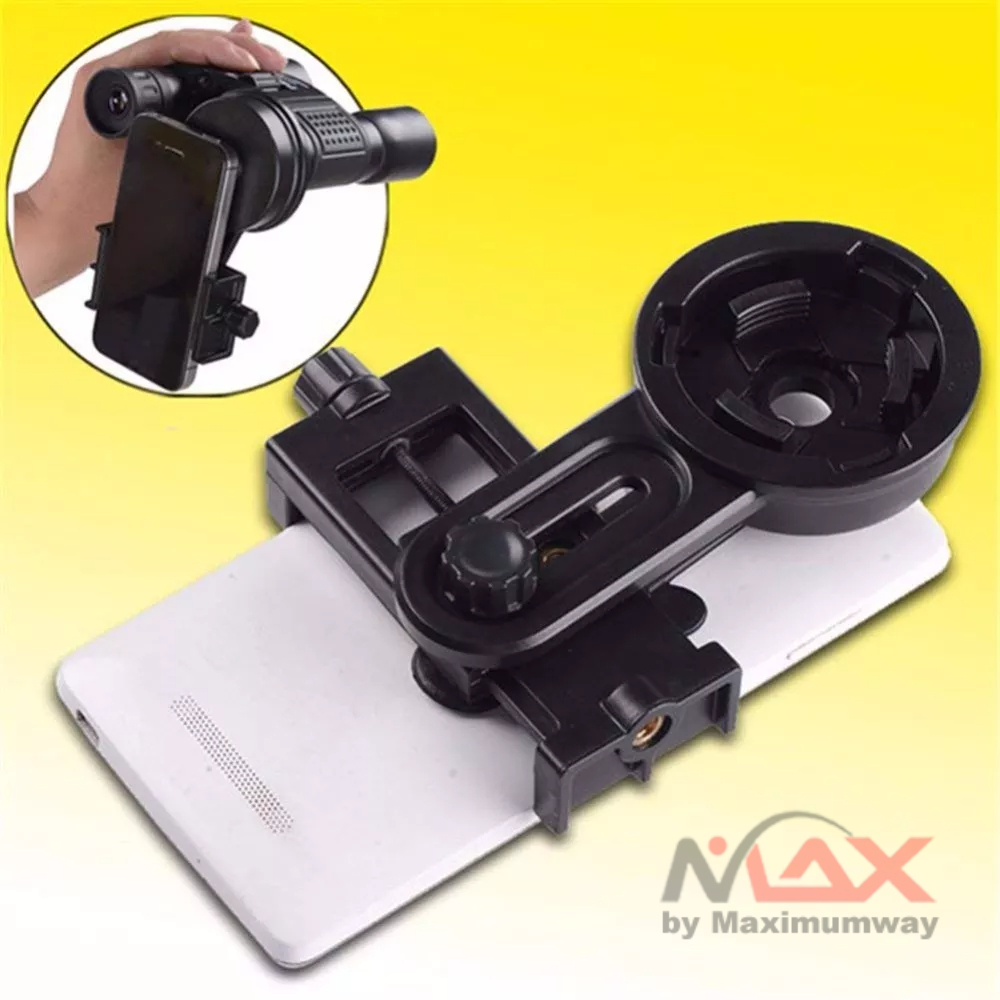 Holder Handphone HP untuk Teropong tele bisa jenis HP apa saja Universal Bisa juga untuk kekeran teropong bintang tele microscop Quick Photography Stand Adapter Mount Connector for Telescope Binoculars Monocular Spotting Microscope for iPhone Samsung