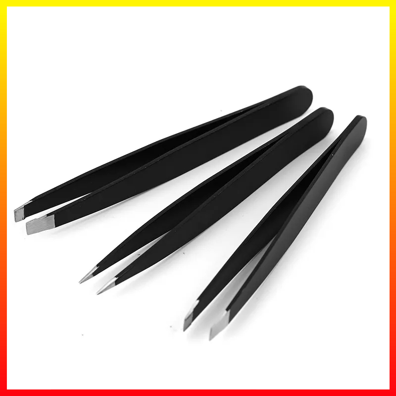 PINSET ALIS Penjepit Pencabut Bulu Mata Bulu Ketiak Eyebrow Tweezer Stainless Premium 3 Pcs Biutte.Co - OMHREHBK