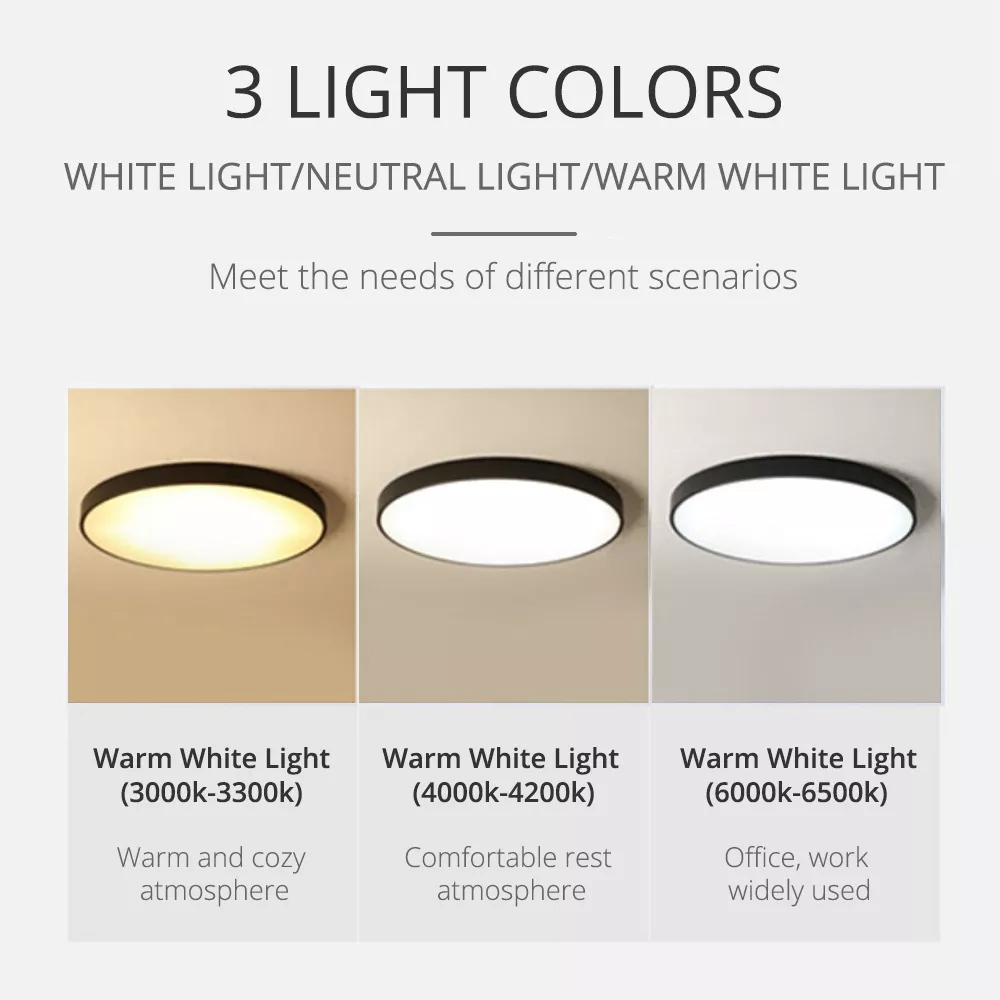 Iminovo  Lampu Led Plafon Minimalis Modern 30cm 18W Tri-color plus remote 220V bundar minimalis untuk ruang tamu kantor teras dan koridor langit langit  LED Ceiling Light 3 Color Temperature Adjustable Bedroom Ceiling Kitchen Bathroom Lighting Ultra-thin