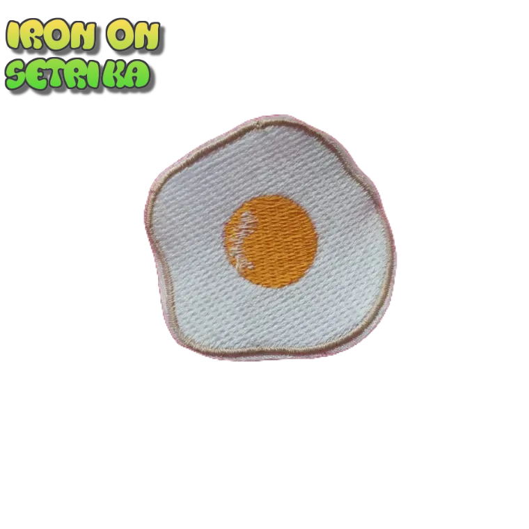 Patch Bordir Telur ceplok / Patch Egg / Patch bordir IRON ON