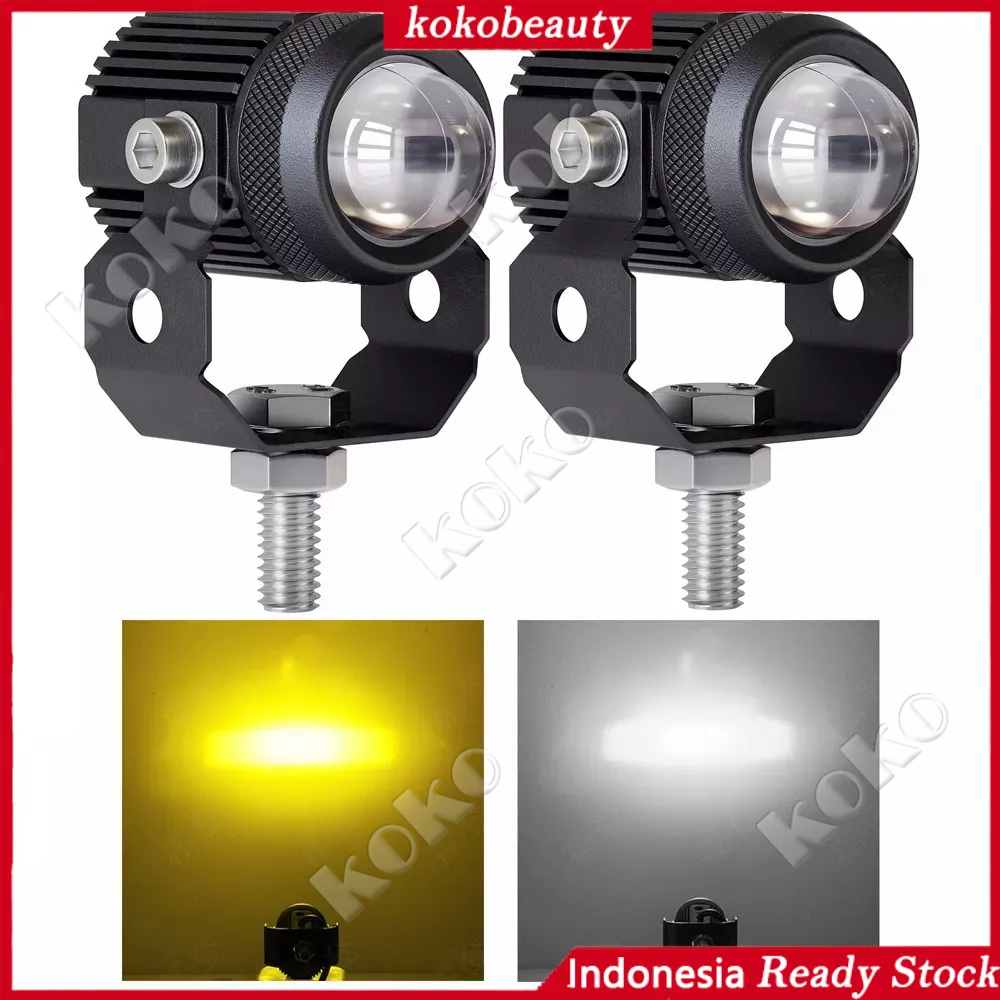 【Penjual Lokal】Lampu LED Utama Motor Mobil H4 Laser D2 Putih AC DC Yamaha Vixion Ninja R15 Pulsar dll F8 1satu