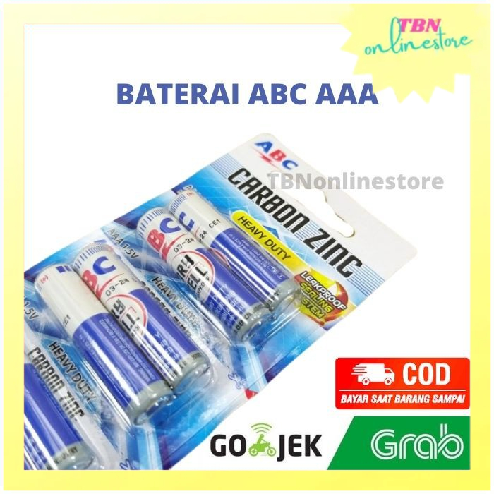 BATERAI ABC BIRU AAA A3 R03 carbonzinc Batrai 1,5 VOLT