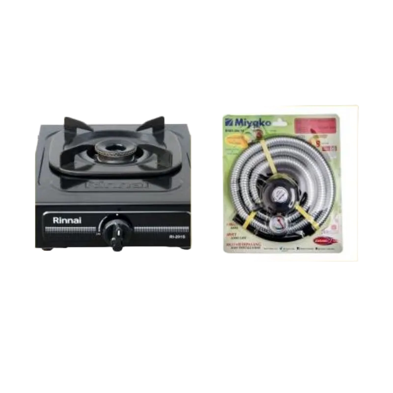 kompor rinnai 1tungku RI201S +paket selang gas Regulator Miyako
