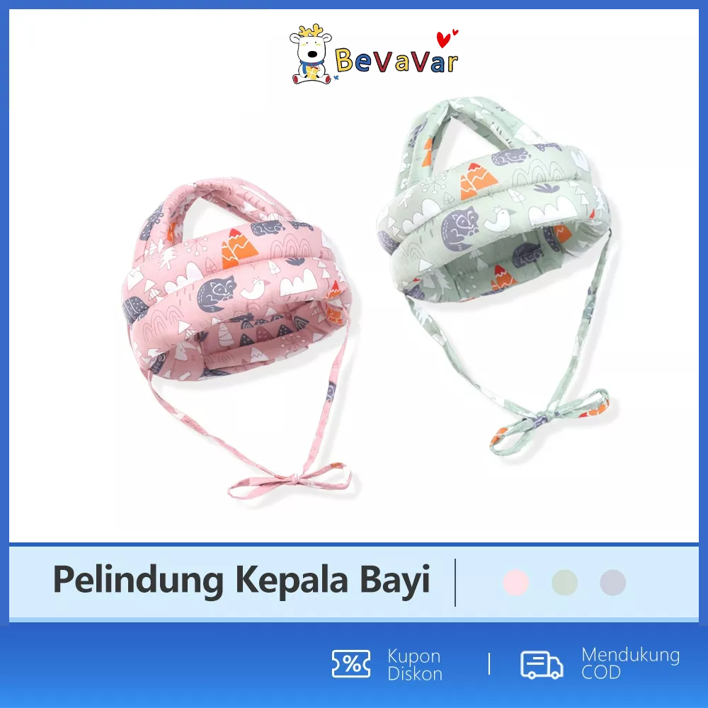 BEVAVAR Topi Pelindung Kepala Bayi Anti Bentur Lucu Baby Head Protector Helm Bayi Pelindung Kepala