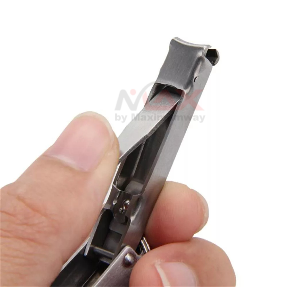 Gunting Kuku Super Kuat Beli sekali untuk selamanya model gantungan kunci Gunting Kuku Extra Strong Nail Clipper Stainless Steel Foldable 0.5cm Ultra-thin Portable Stainless Steel Nail Toe Cutter Trimmer Scissor Manicure Pedicure Tool Fingernail Clipper