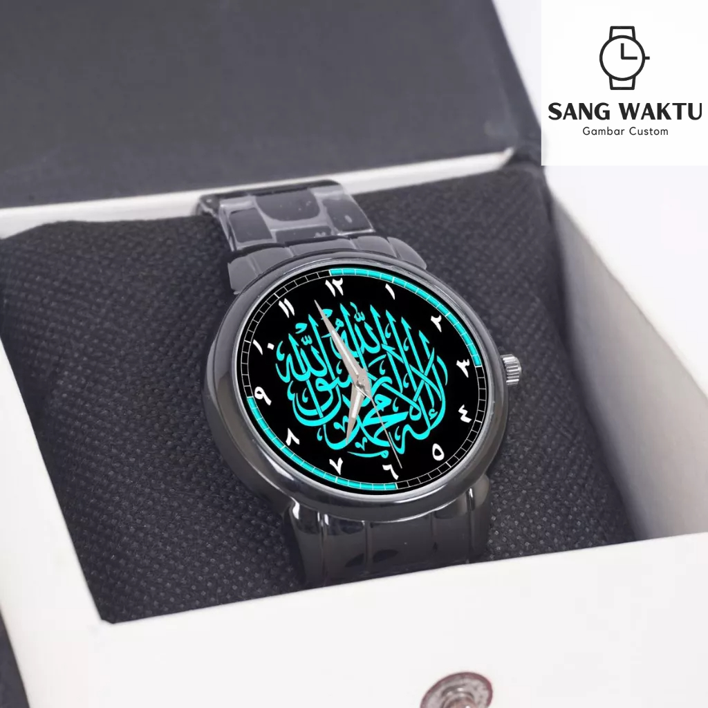 Jam Tangan Keren Tauhid Kaligrafi Angka Arab