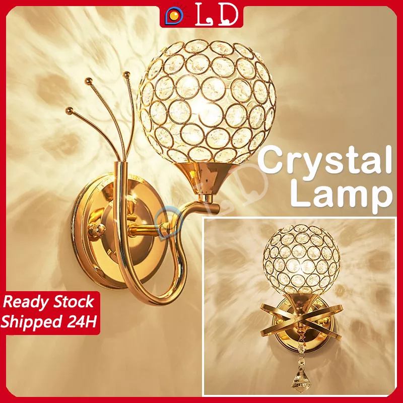 [COD] Lampu Dinding Kristal Gaya Modern Untuk Dekorasi Rumah Wall lamp E27 lampu kristal minimalis sederhana Lampu Hias Dinding Kamar Tidur Ruang Tamu Kamar