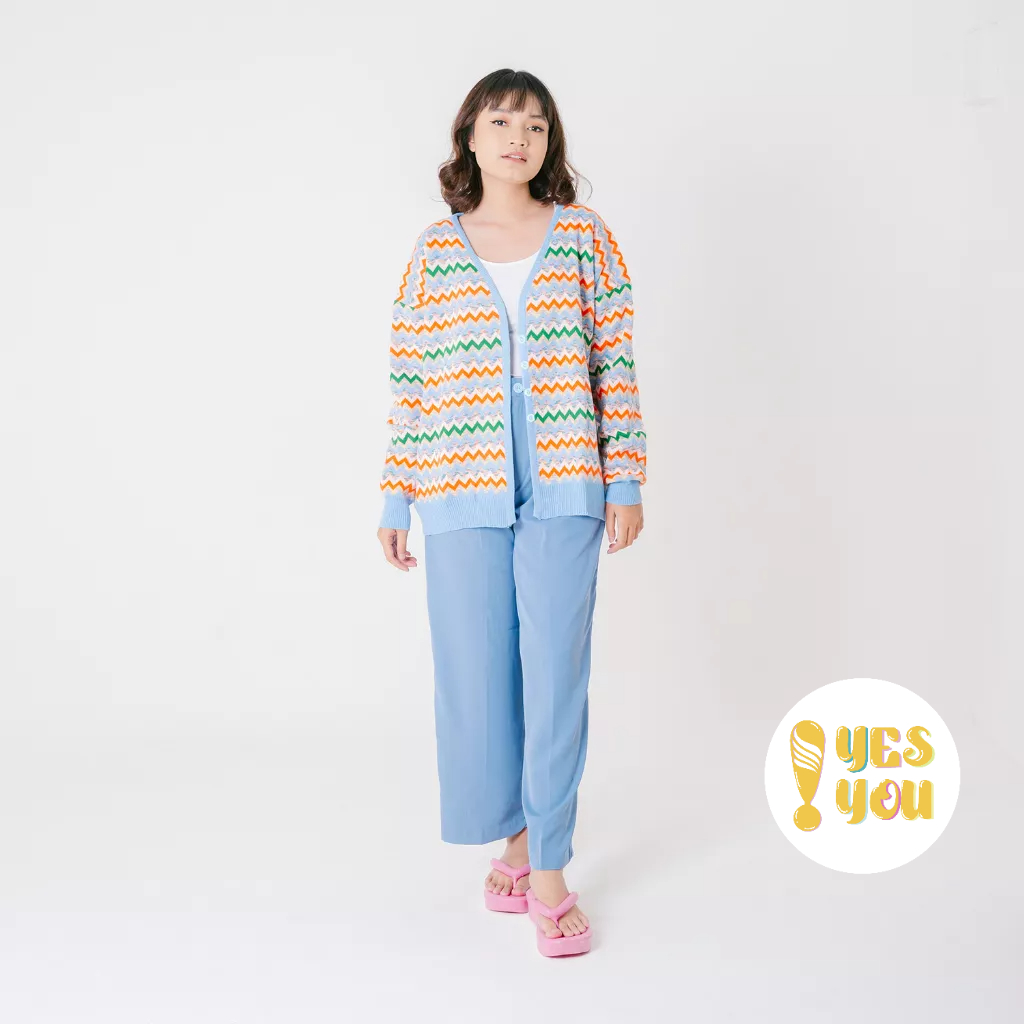 Yesyou Wave Woman Oversized Cardigan - All Size