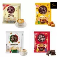 

Kopi Tora Cafe Cappucino Caramel Milky Choco Latte 1 Renceng (10 Sachet)