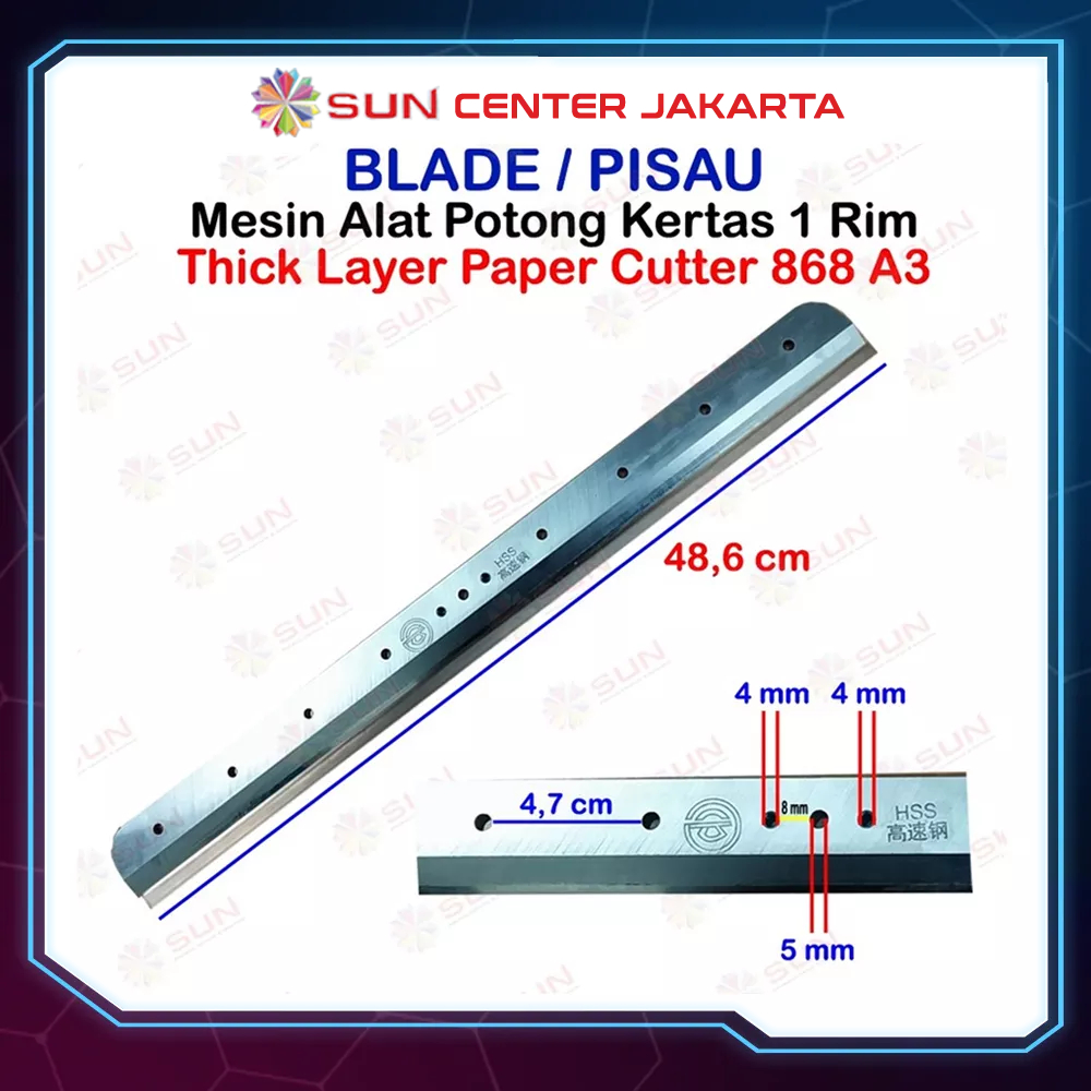 BLADE / PISAU - Part Mesin Thick Layer Paper Cutter 858 A4 / 858 A3 / 868 A3