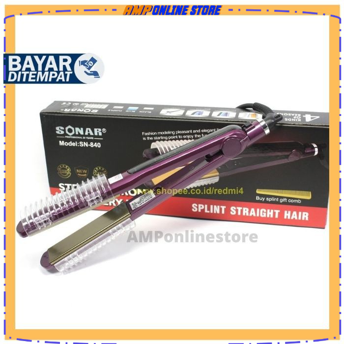 Catok Rambut SONAR SN 840 Catok Pelurus dan Curly Rambut SONAR SN 840 Catokan Rambut 2 in 1