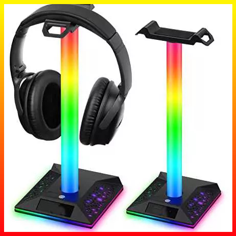 Rak Gantungan Dudukan Headset Headphone Game Outlet Meja Led Light Bar Stand Rgb Piifoxer EB02 - 7CSK1HBK