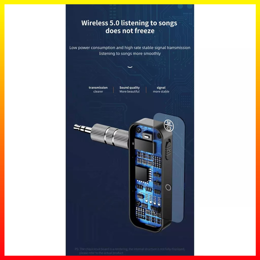 Receiver Transmitter Adapter Bluetooth Mobil Komputer TV Proyektor Speaker Earphone Adaptor Audio Nirkabel Robotsky - QCSC01BK