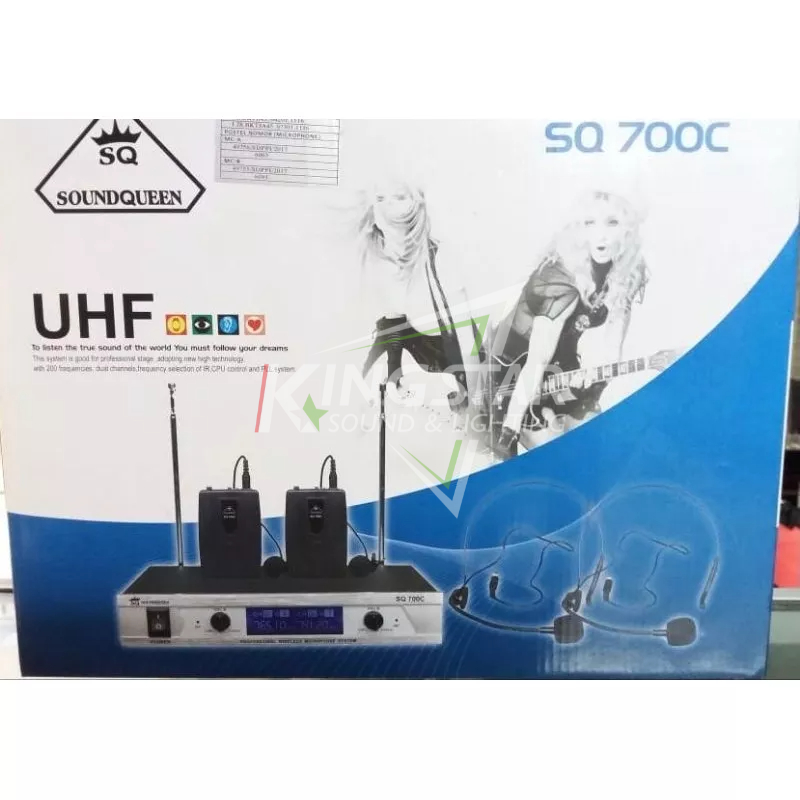 Mic Wireless Clip On Headset Jepit Soundqueen Microphone Jepit SQ700c