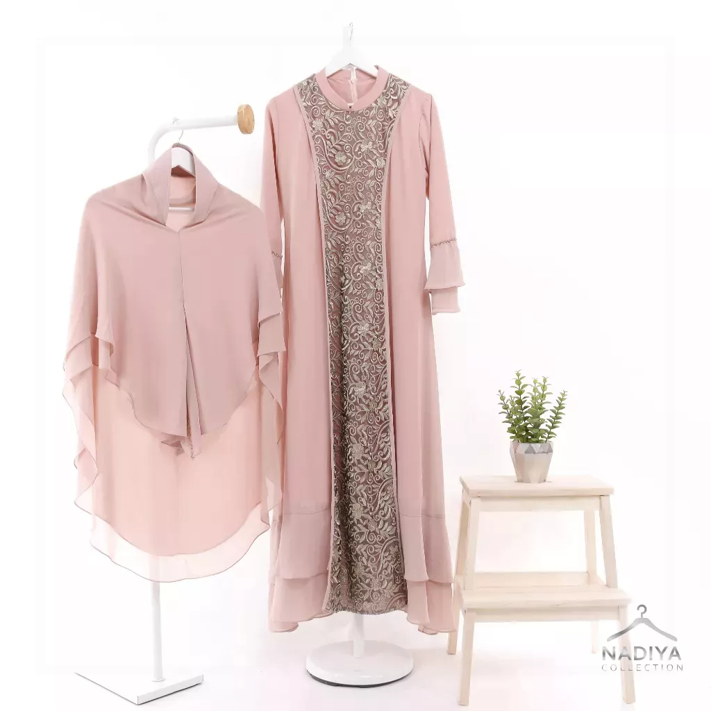 shafira Syari - Dress Hida Rya Fatimah Prive Set Khimar Premium by Nadiya