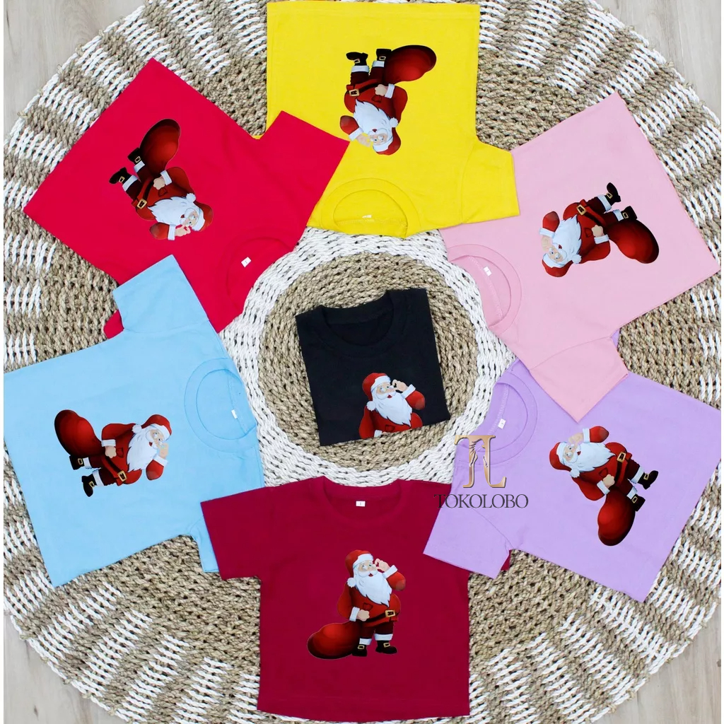 tokolobo Kaos Tshirt TC Santa Gift DTF Print Size 6-10