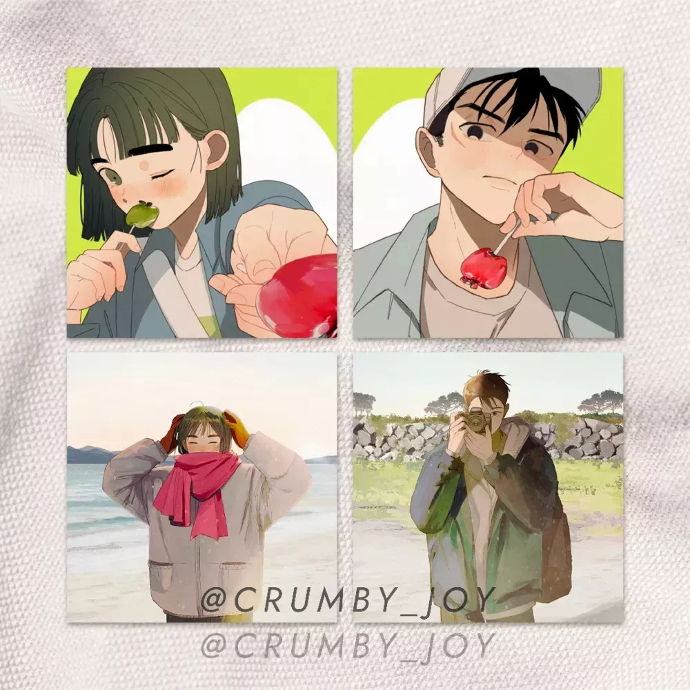 

After School Lessons for Unripe Apples Hwang Miae Kim Cheol Fanart / Square Prints by crumby_joy