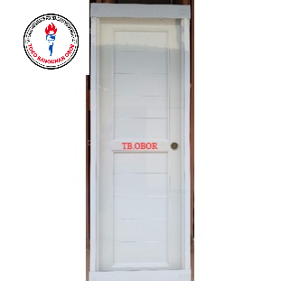 Pintu Kamar Mandi UPVC Motif Model Tipe Double Full Panel Kotak Besar Premium Original Warna Putih S