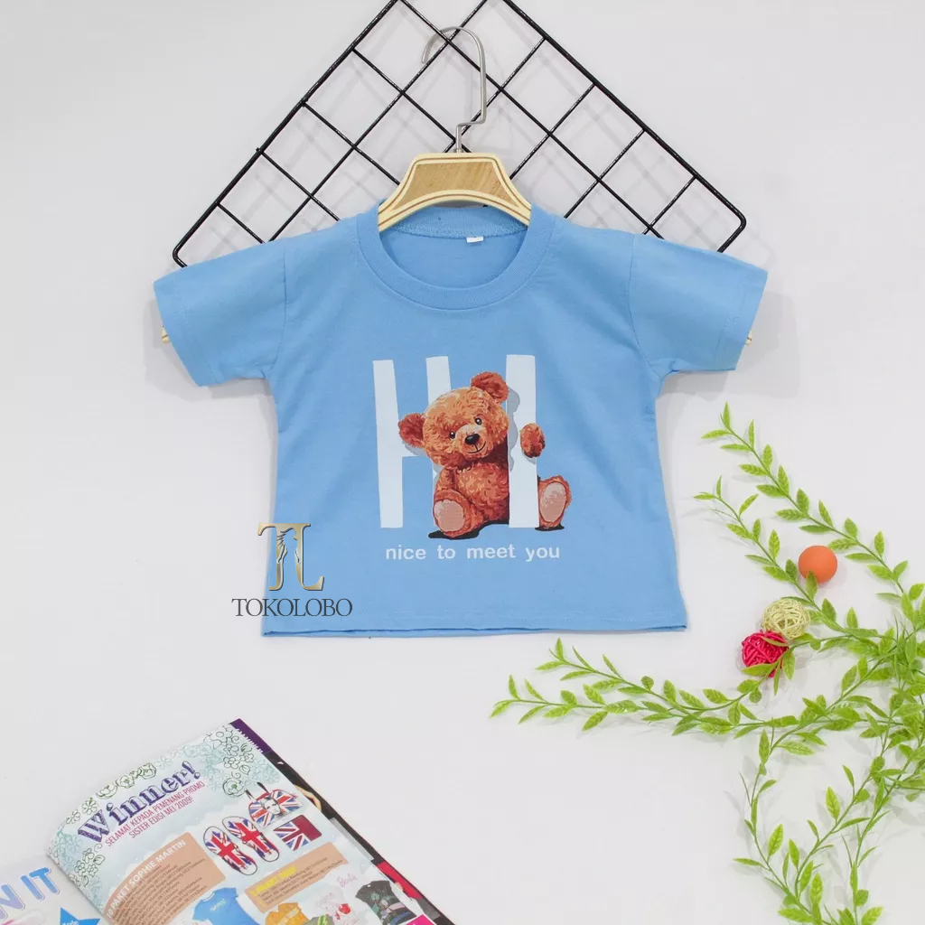 tokolobo Tshirt Anak NTMY Bear Print (Size 1 - 4)