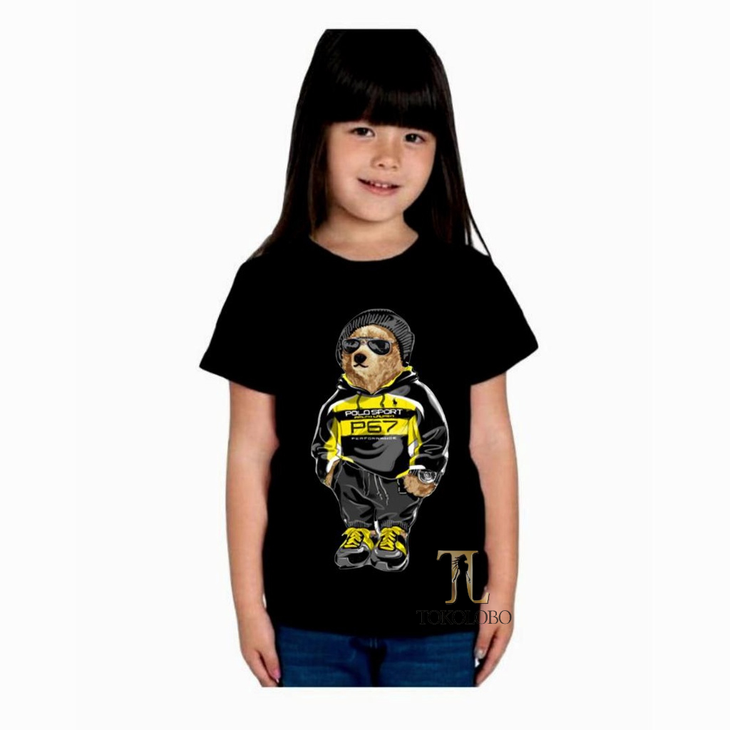 tokolobo Tshirt Anak BEAR MAMBA DTF Print (Size 1 - 4)