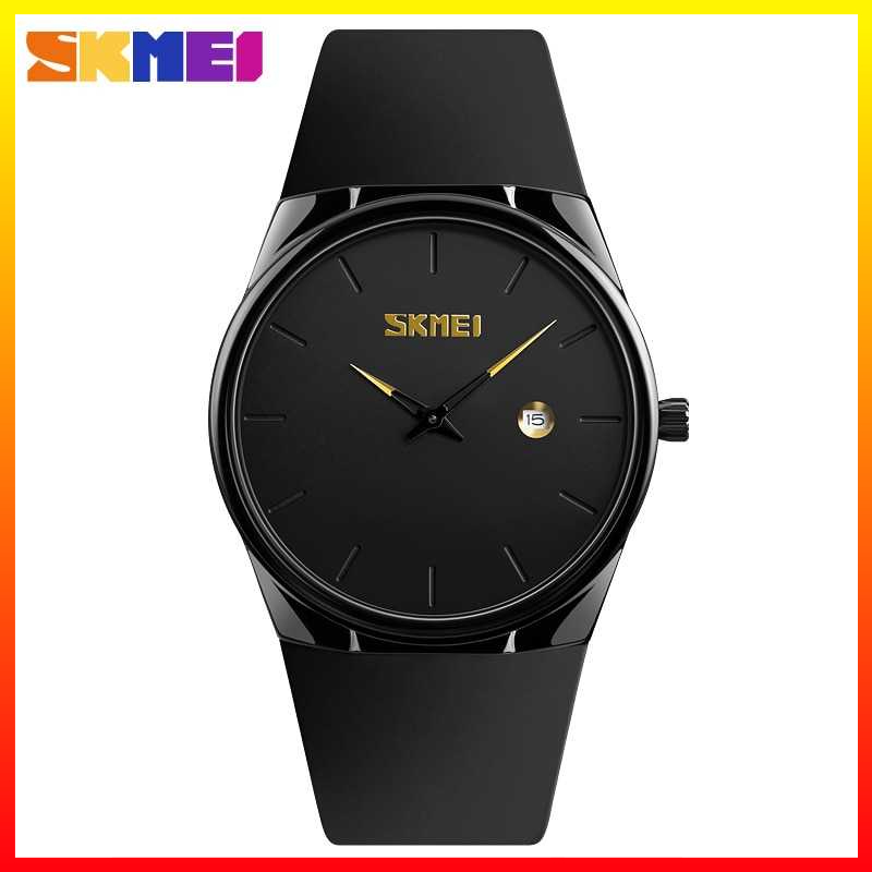 Jam Tangan Analog Pria Desain Dial Elegan Strap PU Anti-Air SKMEI 1509 - EMWSHYBK