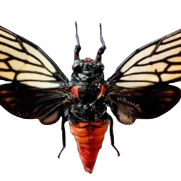 Taxydermi Awetan Serangga Kumbang Kering Asli Unik Cantik Cicadas Tonggeret