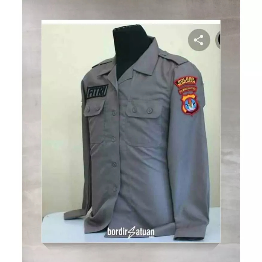 1 STEL ATASAN BAWAHAN COD SERAGAM SATPAM PDL PDH WARNA COKLAT TUA FULLL SET TERLARIS TERMURAH