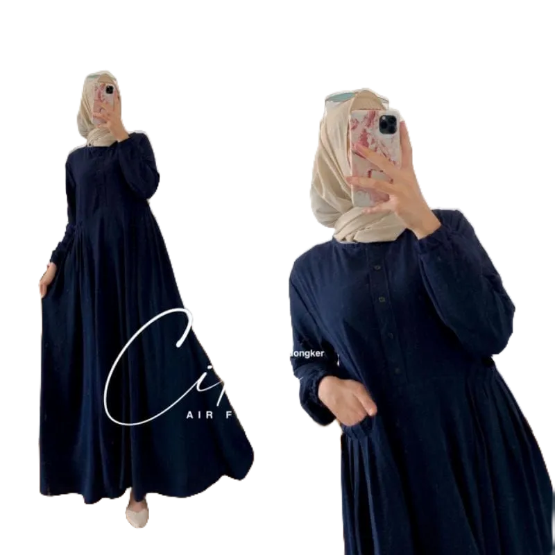 Pakaian Muslim Wanita Fashion Cika Bahan Crinkle Airflow
