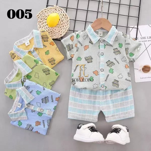 tokolobo (IMPORT) SET KEMEJA ANAK BEARY KD 005