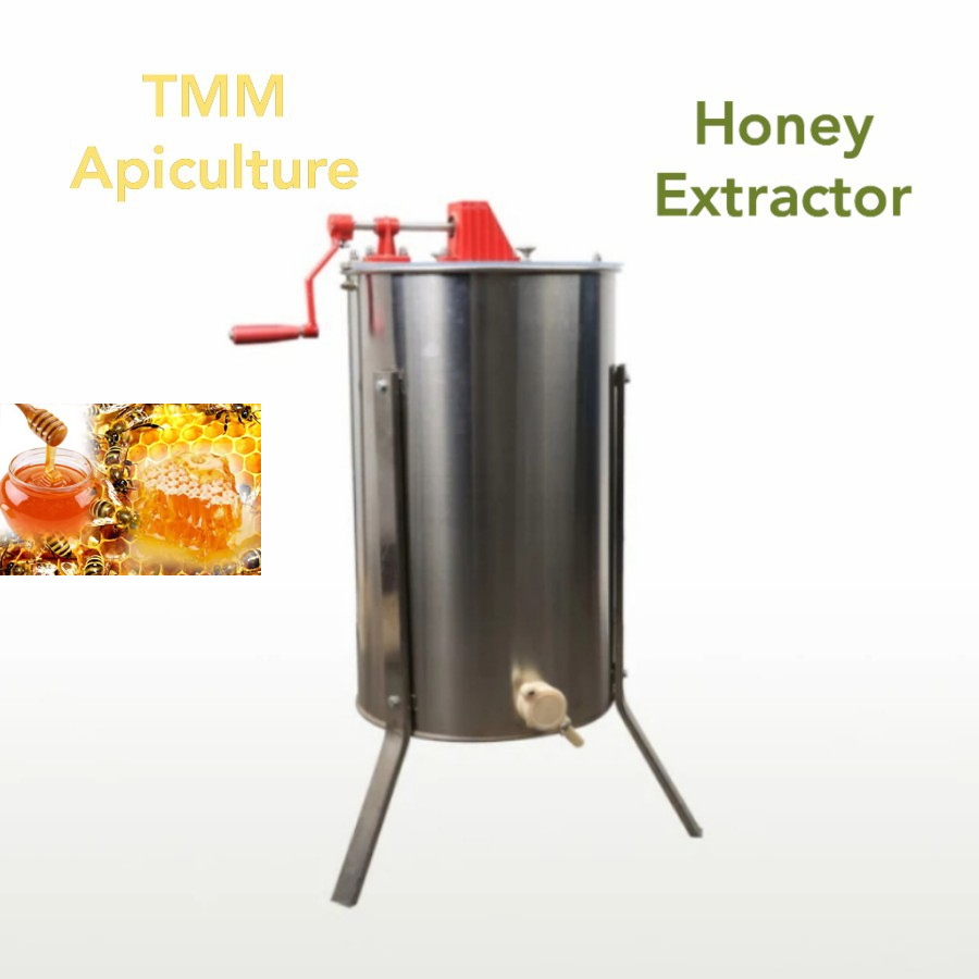 Honey Extractor Hand 2 Frames Stainless steel Mesin Peras Madu Higenis