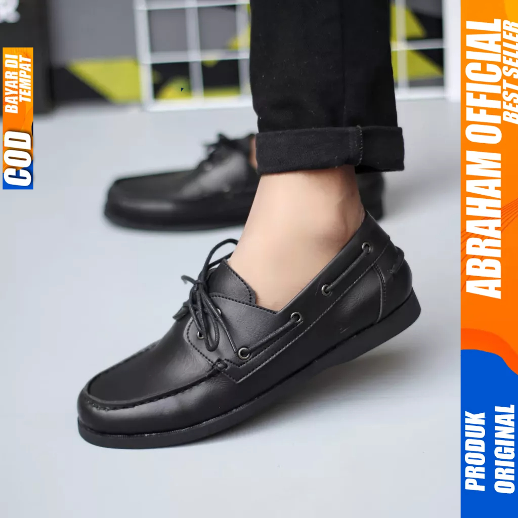 Sepatu Formal Hitam Kerja Pantofel Kulit Pu Pria