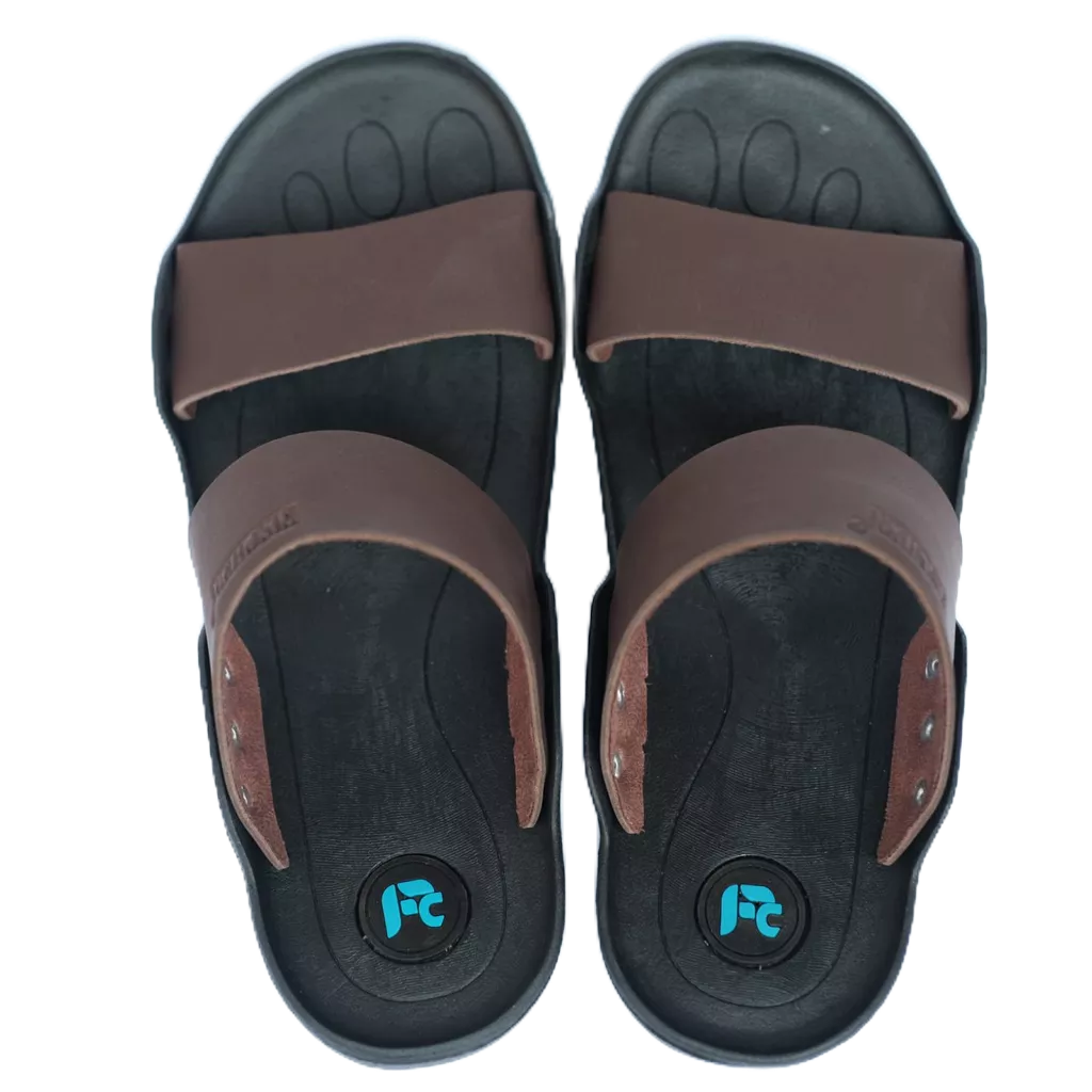 sandal slop kulit pria/wanita new tres warna Hitam, coklat,putih cream,coklat tua PREMIUM QUALITY MODEL High Quality Kasual Cowok 100% Real picture Mix Max Store