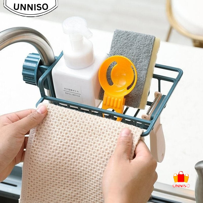 UNNISO- Storage Tempat Sabun Sponge  Rak Pengering Spon &amp; Kain Model Serba Guna