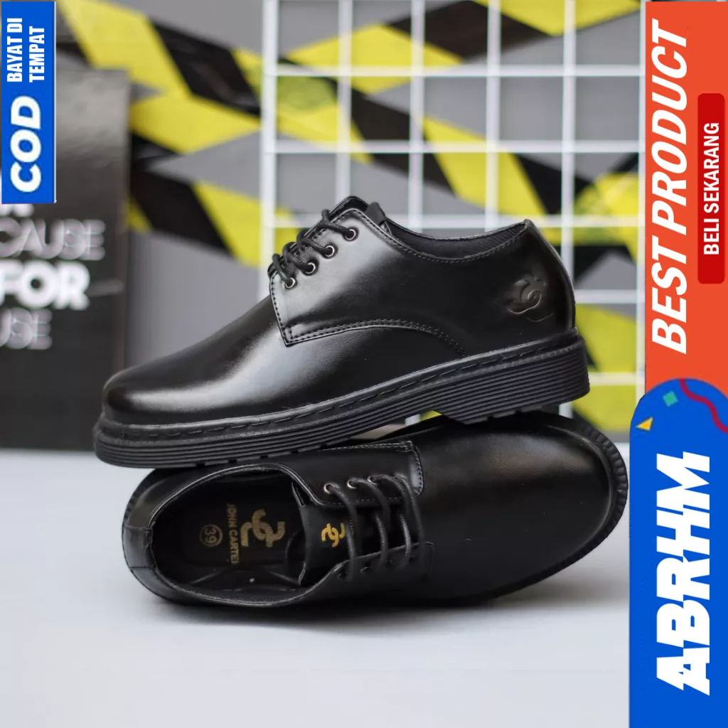 Sepatu Formal Pantofel Casual Docmart Hitam Kerja Pria