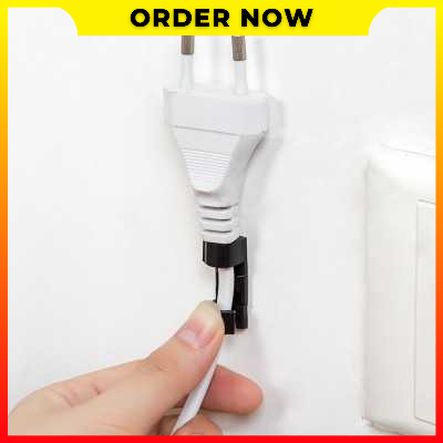 20 PCS Klip Manajemen Pengatur Kabel Kawat Jaringan Router Data Komputer TV Bebas Paku Organizer Cable Clip CHN CY-20 - OMUAD8BK