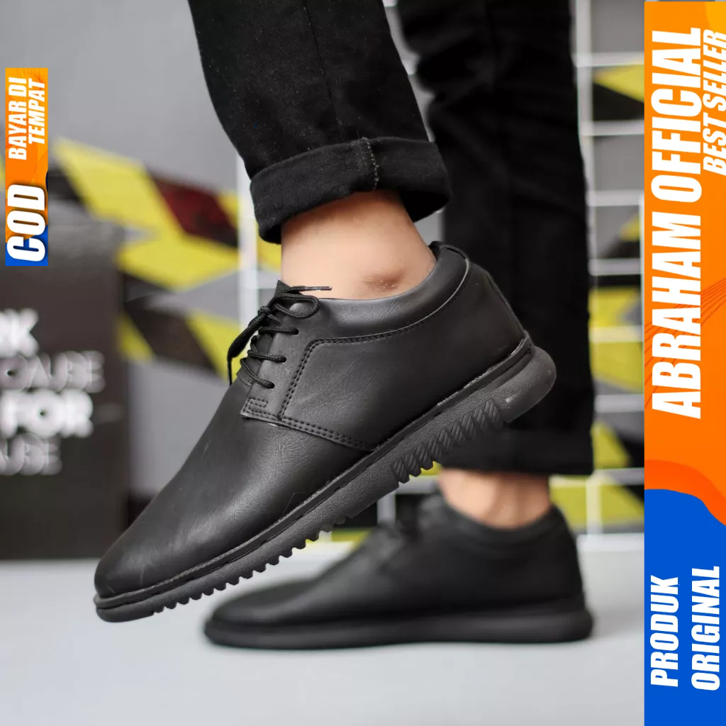 Sepatu Formal Oxford Pantofel Hitam Pria Casual