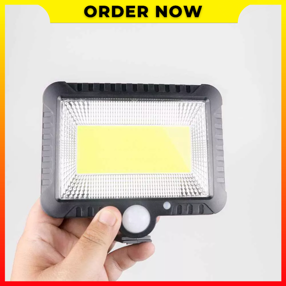 Lampu Dinding Taman 100LED Cool White Tenaga Surya Sensor Gerak Waterproof Baterai Lithium 1200 mA YuYiYuan SL-F100 - 7RLL5RBK