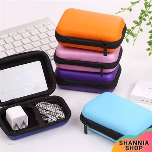 C133 Pouch Earphone JUMBO Persegi Panjang Dompet Earphone Pouch Penyimpanan Headset Handsfree Charger Kabel