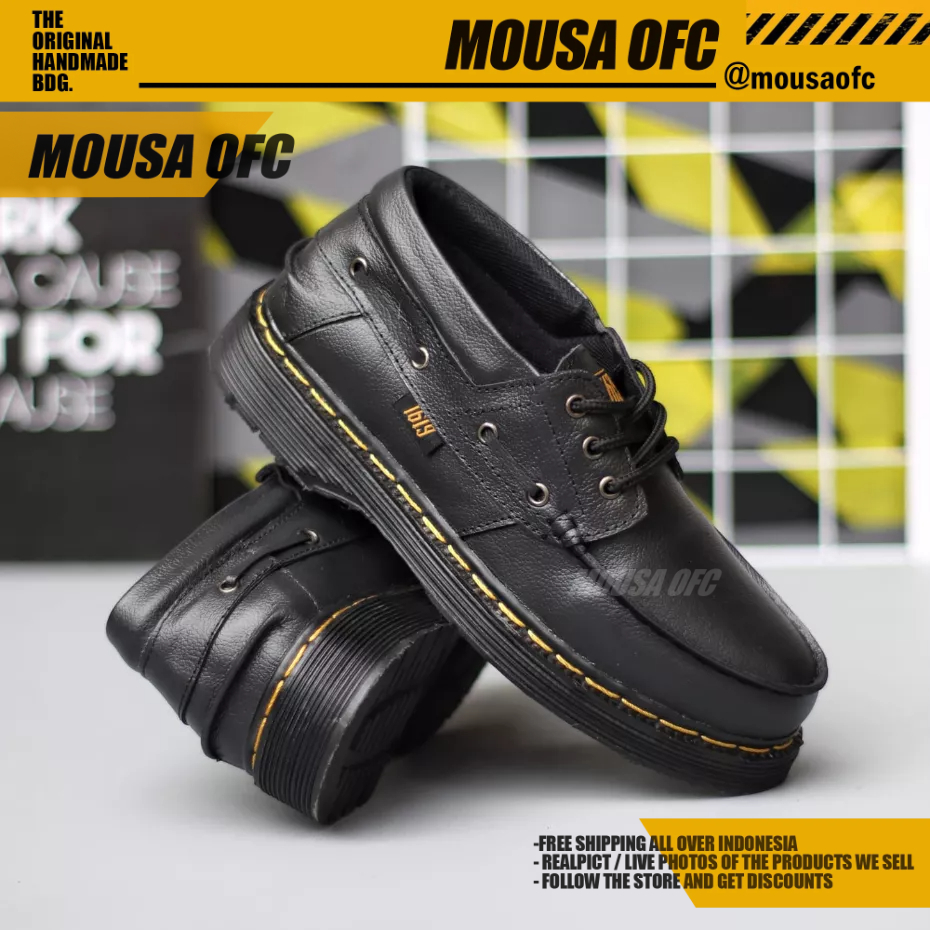 Sepatu Docmart Low Boots Formal Tali Pria