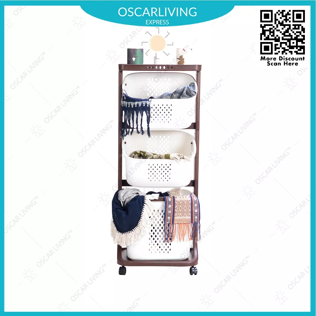 Tabitha MPTL Keranjang Baju Kotor 3 SUSUN / Laundry Basket / Rak Keranjang Susun Serbaguna