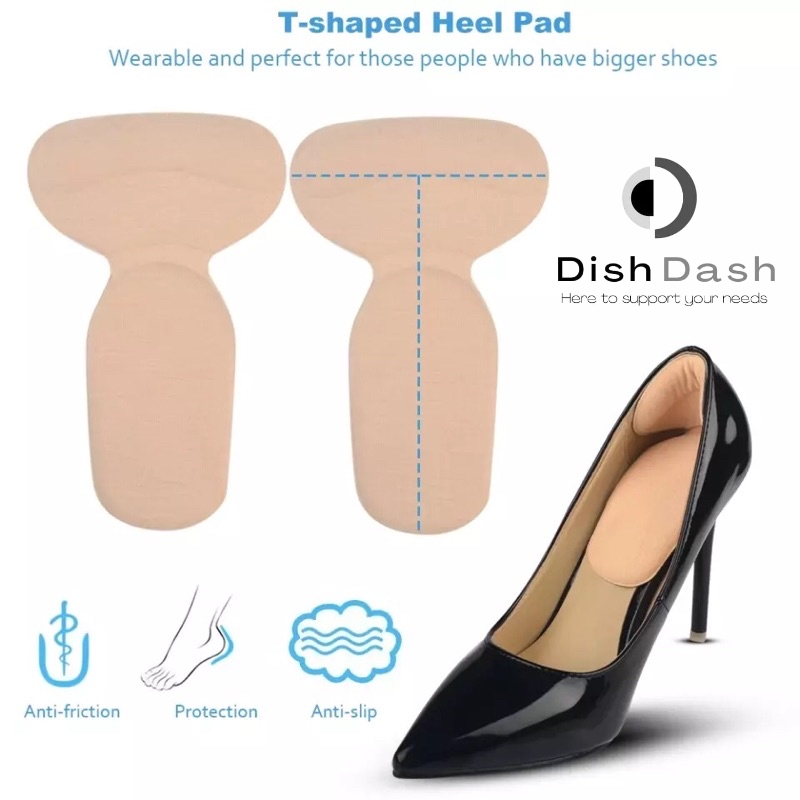 [BAYAR DI TEMPAT] 1 Pasang Insole Sepatu Model T-Shape Cocok Untuk Heels Wanita / Pelindung Tumit