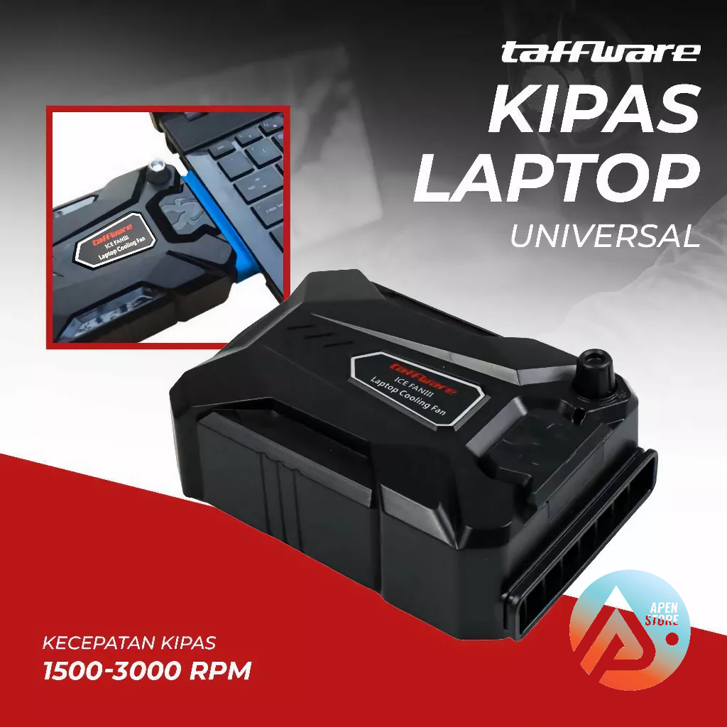 APEN Cooling Pad Kipas Pendingin Laptop || Aksesoris Komputer PC Laptop Supplier Barang Unik Murah L
