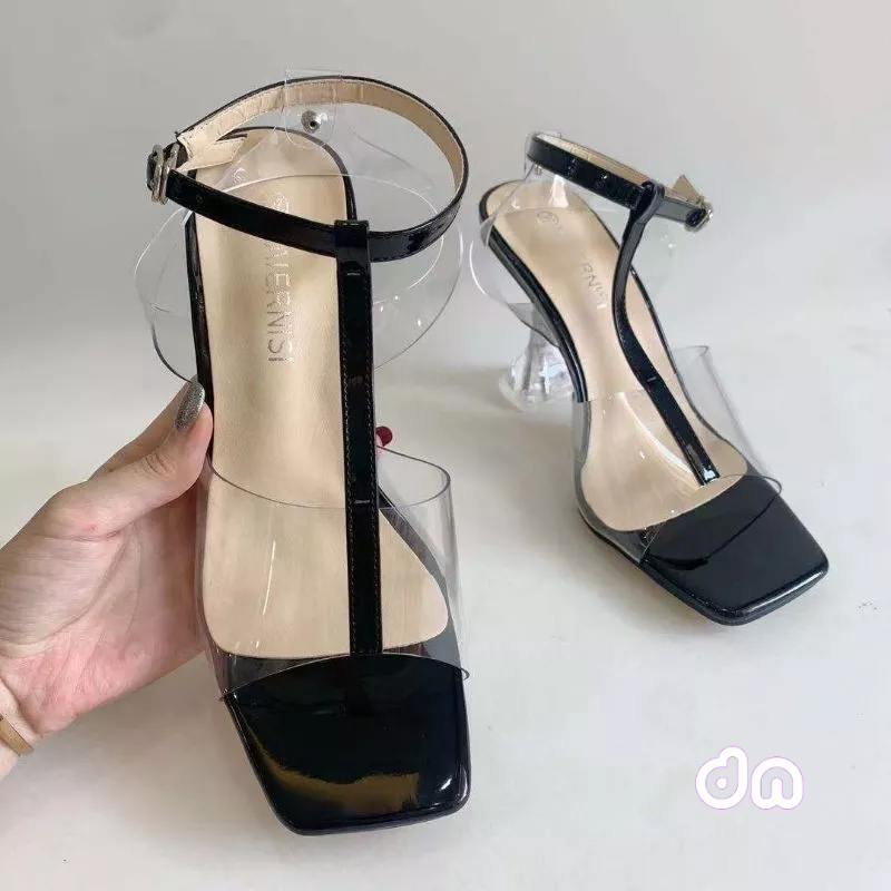 Amira 05 Sandal heels hak kaca wanita terbaru