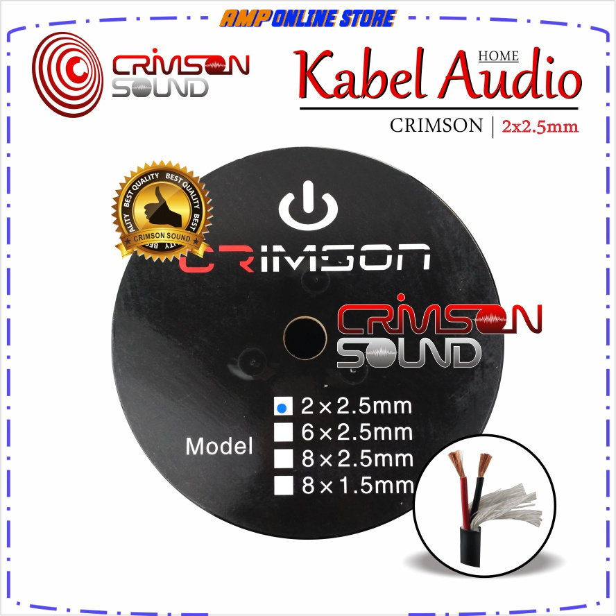KABEL AUDIO KABEL SPEAKER 2x2.5 mm CRIMSON Kabel Tasker - AUDIO CABLE CRIMSON