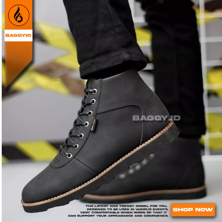 BARA Sepatu Boot Pria Sepatu Casual Pria Sepatu Pria Boost Kerja Kantor Kulit Faux Cowo/Cowok Ori