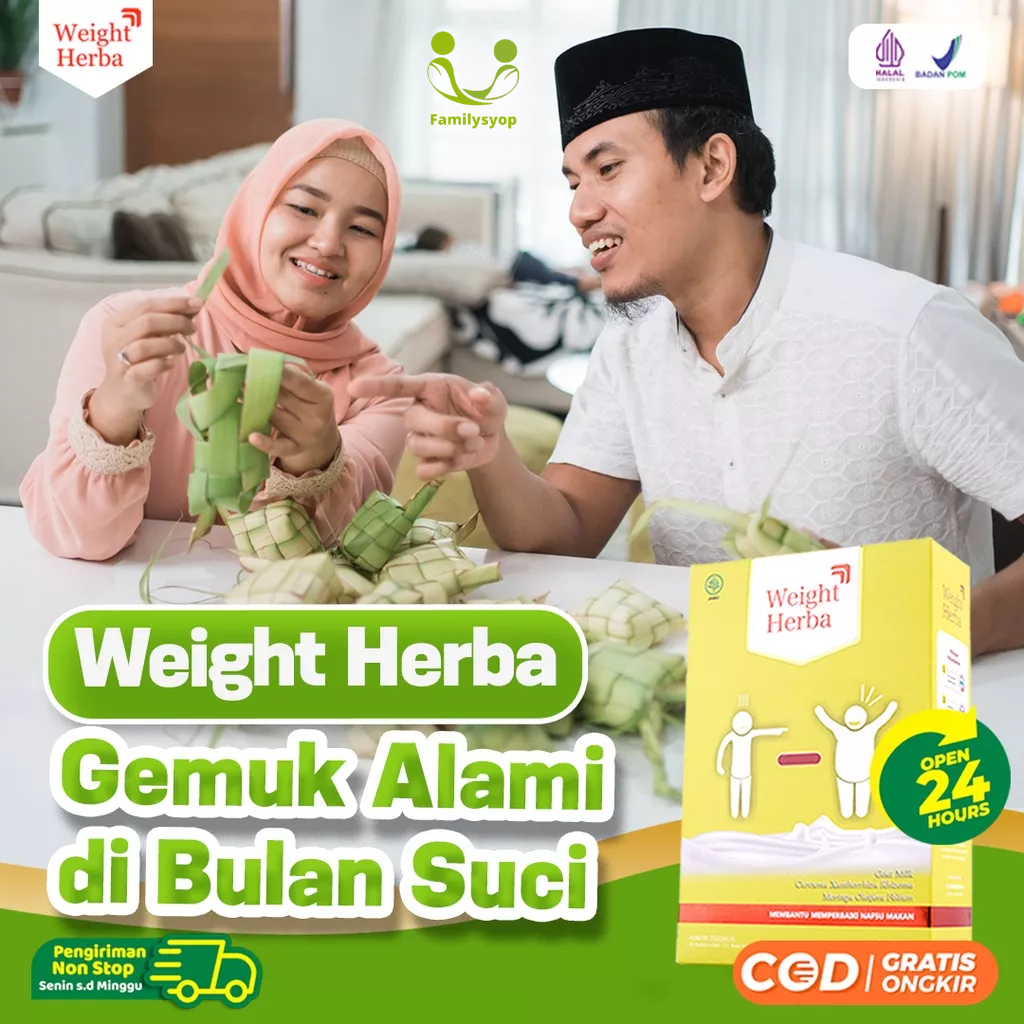 Weight Herba - Susu Penambah Nafsu Makan &amp; Berat Badan Penurun Kadar Gula Darah Naikkan BB Menambah Protein Tubuh Isi 200gr